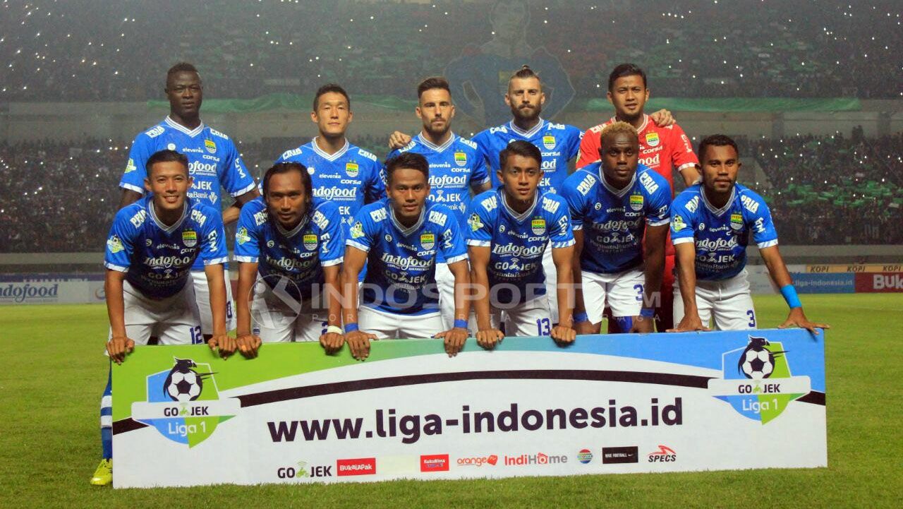 Skuat Persib Bandung di Liga 1 2018. Copyright: © Arif Rahman/INDOSPORT.COM