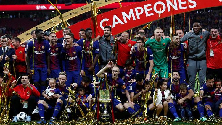 Barcelona juara Copa Del Rey usai berhasil kalahkan Sevilla. Copyright: © INDOSPORT