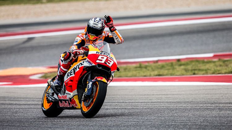 Marc Marquez di lintasan MotoGP AS. Copyright: © Getty Images