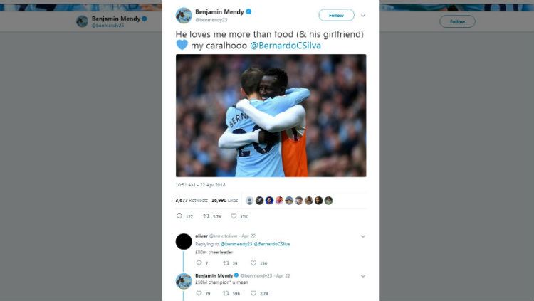 Benjamin Mendy Copyright: © twitter/benmendy23