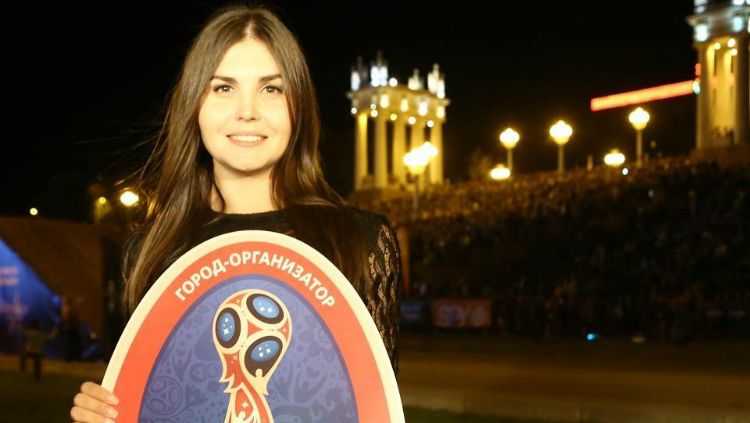 Larisa Ilchenko, duta Piala Dunia 2018 untuk Kota Volgograd. Copyright: © Instagram