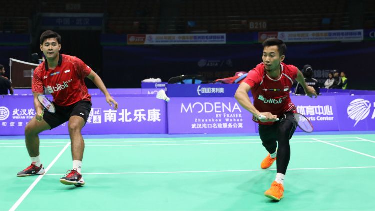 Hendra Setiawan/Mohammad Ahsan di BATC 2018. Copyright: Â© Humas PBSI
