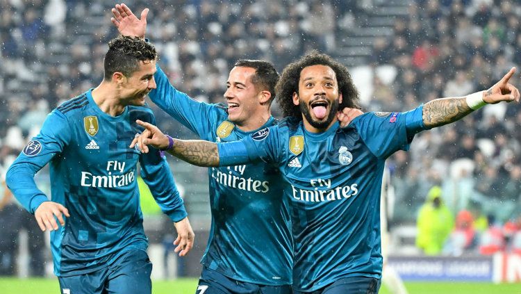 Marcelo saat cetak gol ke gawang PSG. Copyright: Â© BeinSport