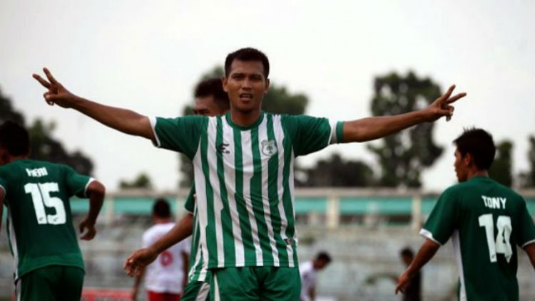 Saktiawan Sinaga saat masih membela PSMS Medan. Copyright: © Internet