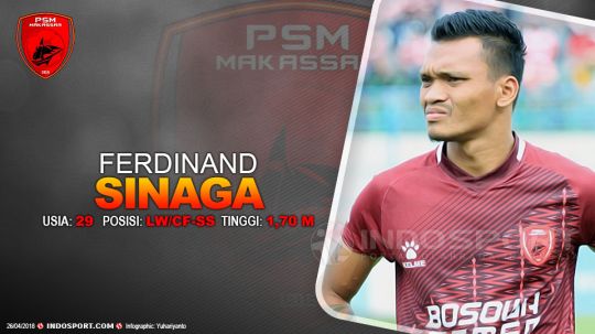 Ferdinand Sinaga, PSM Makassar. Copyright: © Grafis:Yanto/Indosport.com