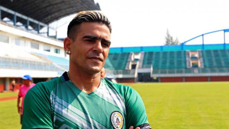 Pemain PSS Sleman Cristian Gonzales. Copyright: © Tribun Jogja/Hamim Thohari