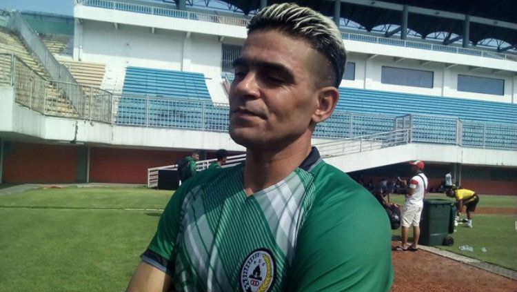 Pemain PSS Sleman Cristian Gonzales. Copyright: © Jawa Pos/Ridho Hidayat