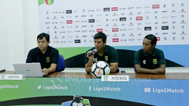 Jumpa pers Persebaya Surabaya. Copyright: © Fitra Herdian/INDOSPORT