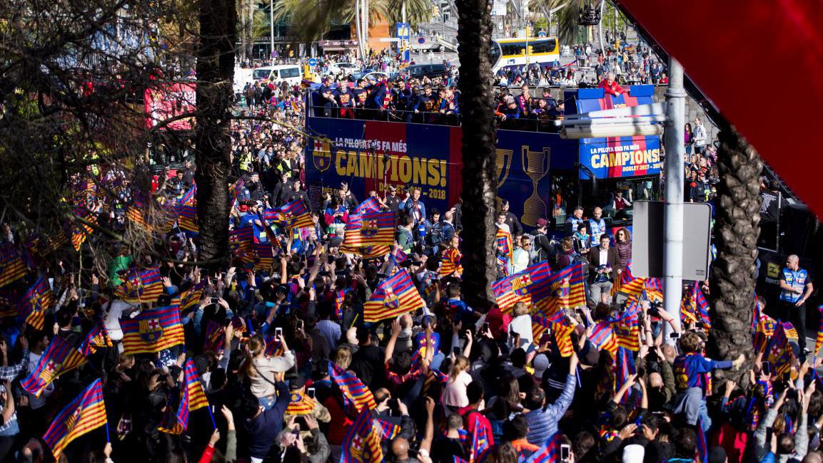 Parade Juara Barcelona. Copyright: Â© twitter.com/FCBarcelona