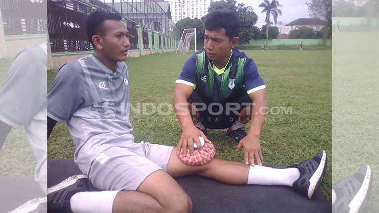 Kiper PSMS Medan, Abdul Rohim sedang jalani ringan Copyright: © INDOSPORT/Kesuma Ramadhan