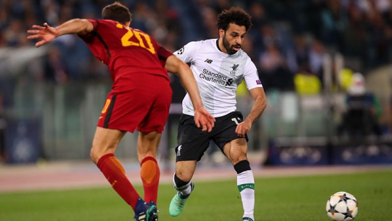 Mohamed Salah vs AS Roma. Copyright: © INDOSPORT