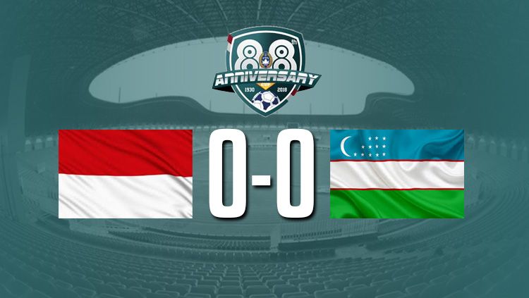 Babak pertama Indonesia vs Uzbekistan. Copyright: © INDOSPORT
