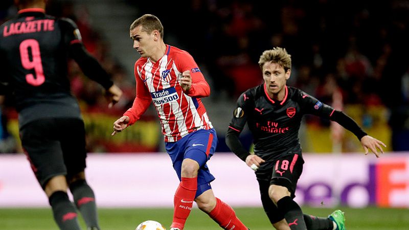 Antoine Griezmann vs Arsenal. Copyright: © INDOSPORT