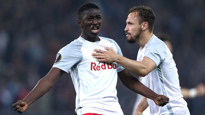 Gelandang RB Leipzig, Amadou Haidara, tengah diincar Manchester United untuk direkrut pada bursa transfer mendatang. Copyright: © INDOSPORT