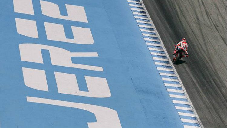 Marc Marquez di Sirkuit Jerez. Copyright: © INDOSPORT
