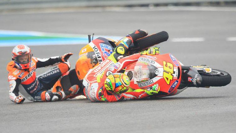 Valentino Rossi dan Casey Stoner Copyright: © Crash