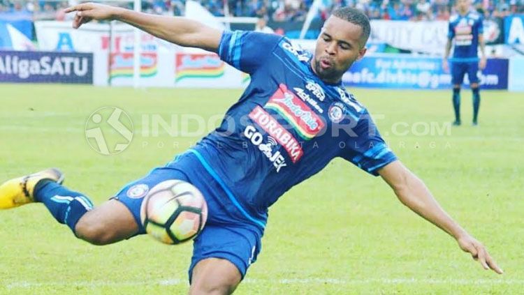 Thiago Furtuoso, mantan striker Arema FC. Copyright: © Fitra Herdian/INDOSPORT