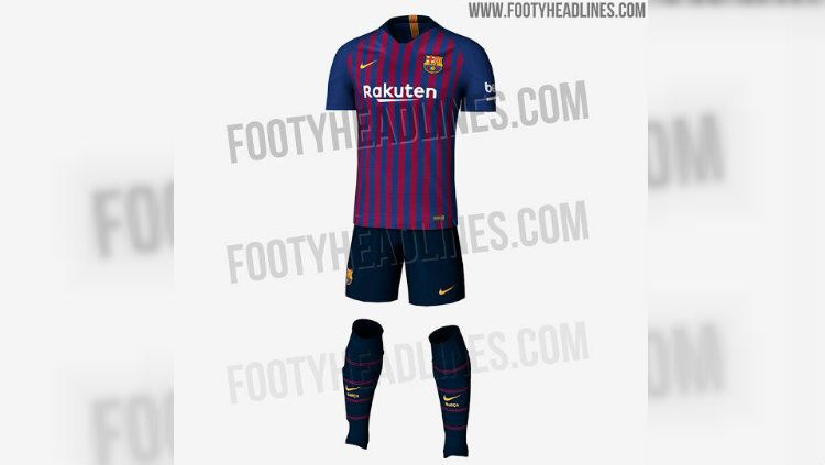 Bocoran Jersey Barcelona musim 2018/19 Copyright: © footyheadlines.com