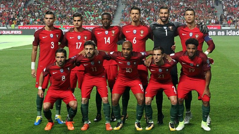 Skuat Timnas Portugal di babak kualifikasi Piala Dunia 2018. Copyright: © INDOSPORT