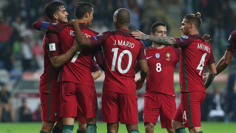 Skuat Timnas Portugal di babak kualifikasi Piala Dunia 2018. Copyright: © INDOSPORT