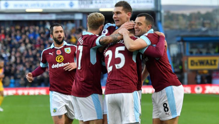 Selebrasi gol para pemain Burnley Copyright: © Internet