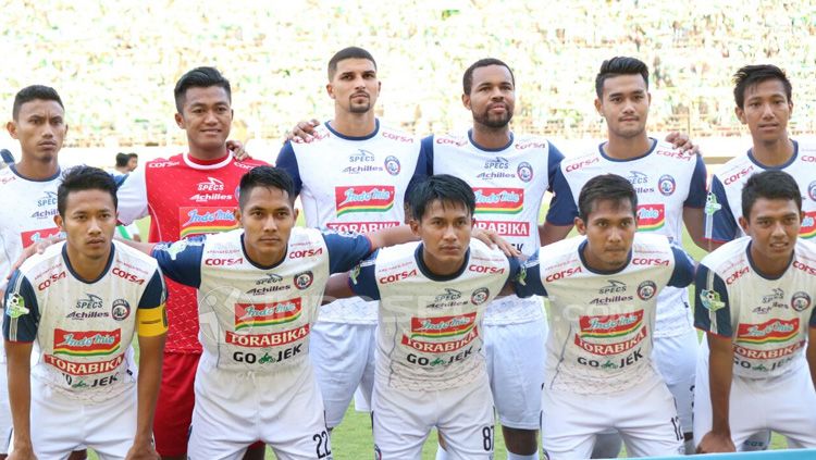 Skuat Arema FC. Copyright: © Fitra Herdian/INDOSPORT