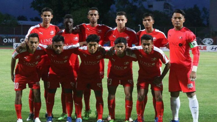 Skuat Home United yang akan menghadapi PSM Makassar di Piala AFC 2019. Copyright: © football-tribe.com