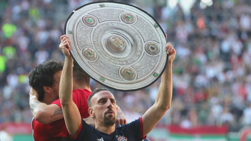 Franck Ribery, turut menyumbangkan gelar Bundesliga Jerman di musim 2017/18 ini. Copyright: © INDOSPORT