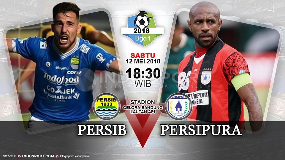 Persib Bandung vs Persipura Jayapura. Copyright: © Grafis:Yanto/Indosport.com