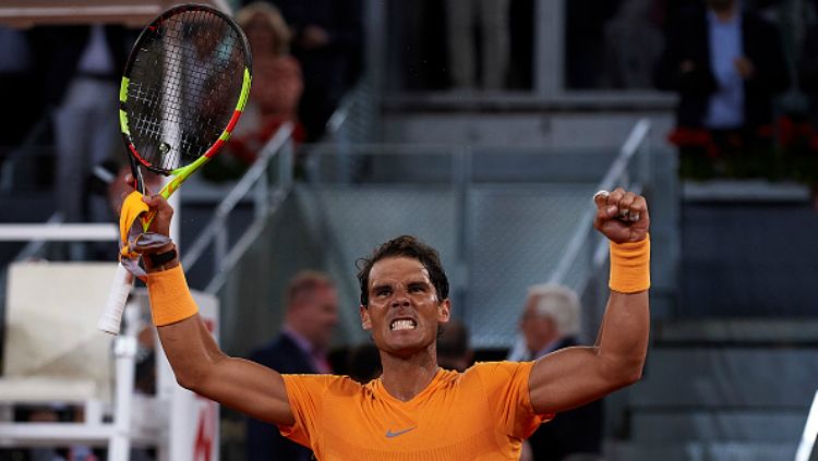 Rafael Nadal selebrasi. Copyright: © INDOSPORT