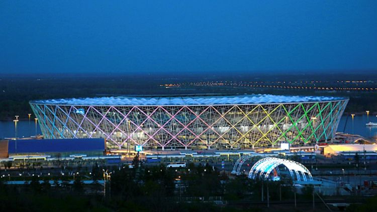 Stadion tempat digelarnya pertandingan Grup G, Volgograd Arena. Copyright: © INDOSPORT