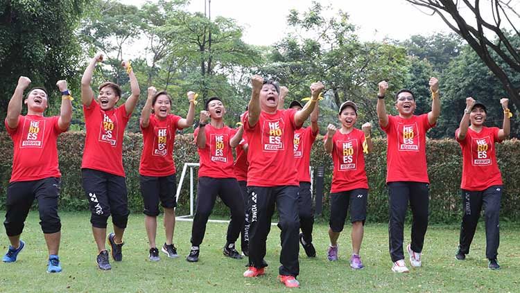 Keseruan team building tim Piala Thomas dan Uber 2018. Copyright: © HUMAS PBSI