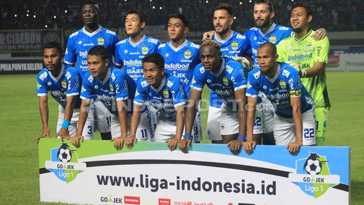 Starting XI Persib Bandung melawan Persipura. Copyright: © Arif Rahman/INDOSPORT