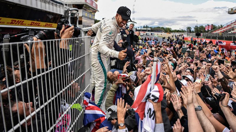 Lewis Hamilton di GP Spanyol. Copyright: © INDOSPORT