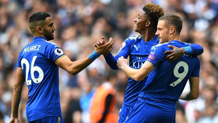 Ryad Mahrez dan Jamie Vardy Copyright: © INDOSPORT