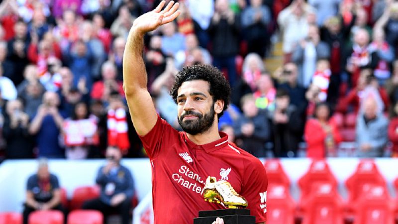 Pemain Liverpool dan ujung tombak Timnas Mesir, Mohamed Salah, meraih Golden Boot Liga Primer Inggris. Copyright: © INDOSPORT