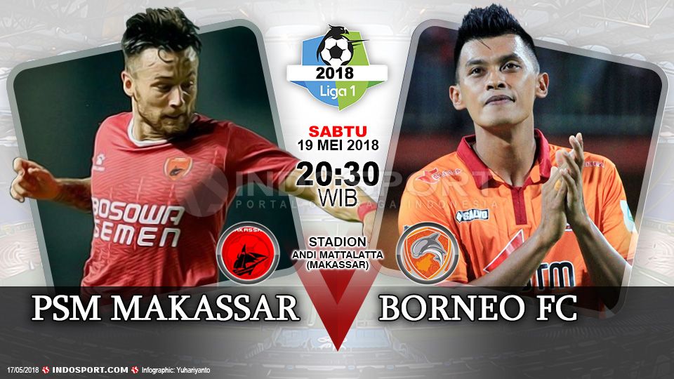 PSM Makassar vs Bornoe FC. Copyright: © Gafis:Yanto/Indosport.com