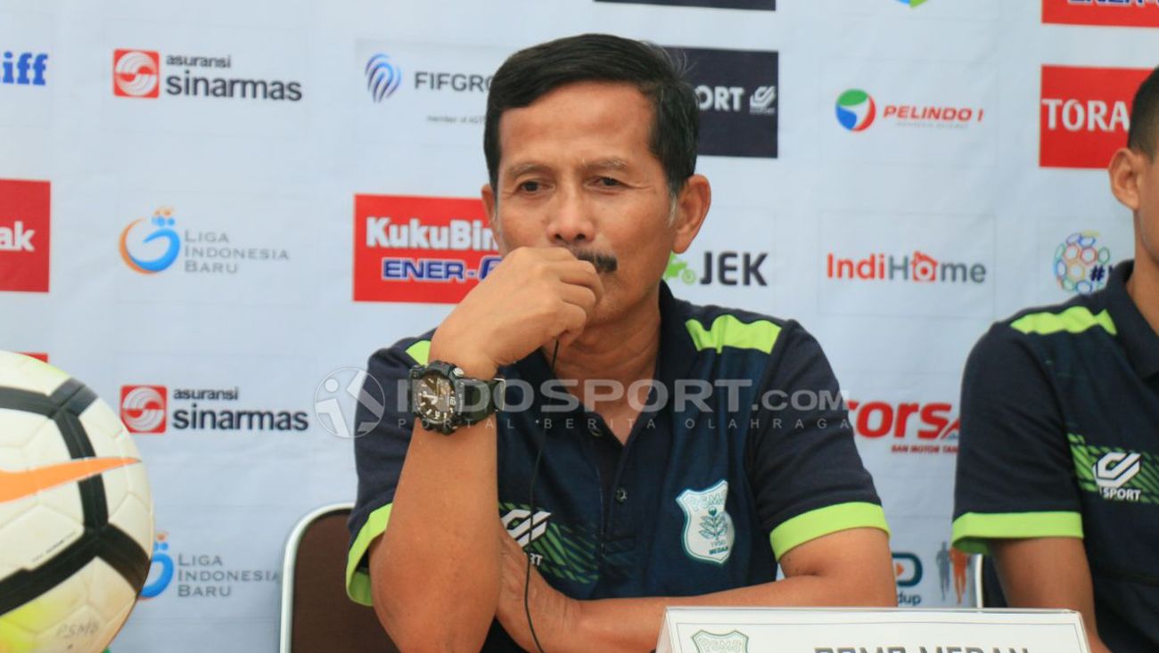 Pelatih PSMS Medan, Djajang Nurdjaman. Copyright: © Kesuma Ramadhan/Indosport.com