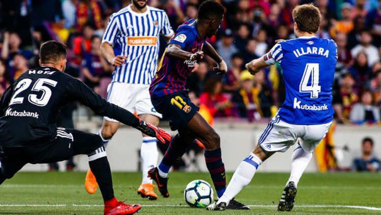 Barcelona vs Real Sociedad. Copyright: © INDOSPORT