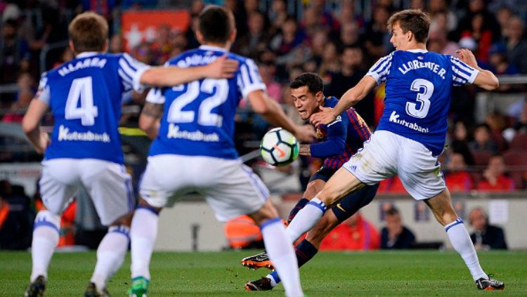 Barcelona vs Real Sociedad. Copyright: © INDOSPORT