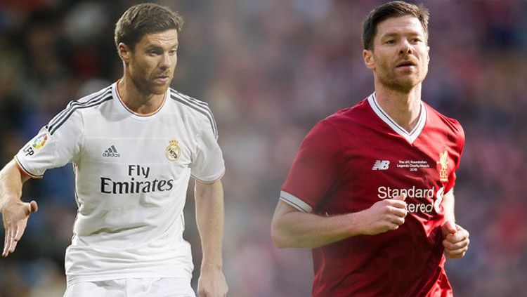 Xabi Alonso, pemain yang pernah berbaju Real Madrid dan Liverpool. Copyright: © Indosport.com