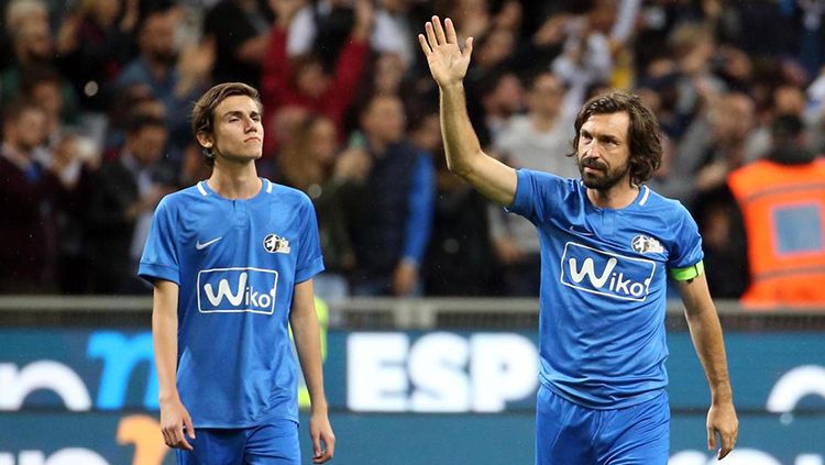 Laga Perpisahan Andrea Pirlo. Copyright: © thenational.ae