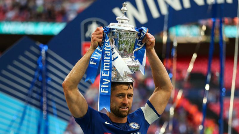 Gary Cahill turut berperan saat Chelsea menjadi juara Piala FA. Copyright: © Getty Image