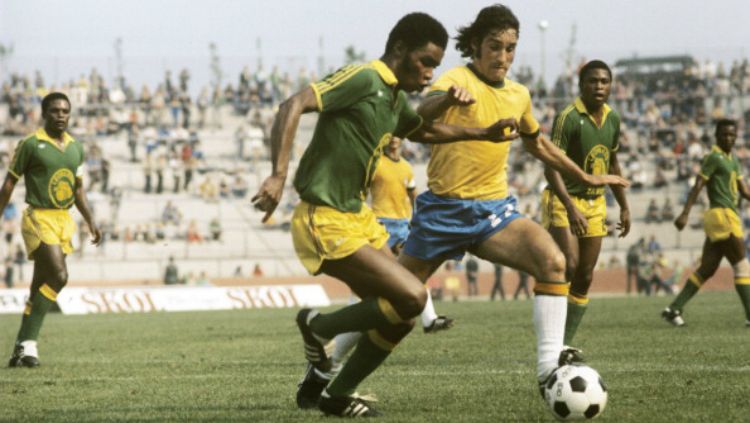 Zaire vs Brasil di Piala Dunia 1974. Copyright: © Getty Image