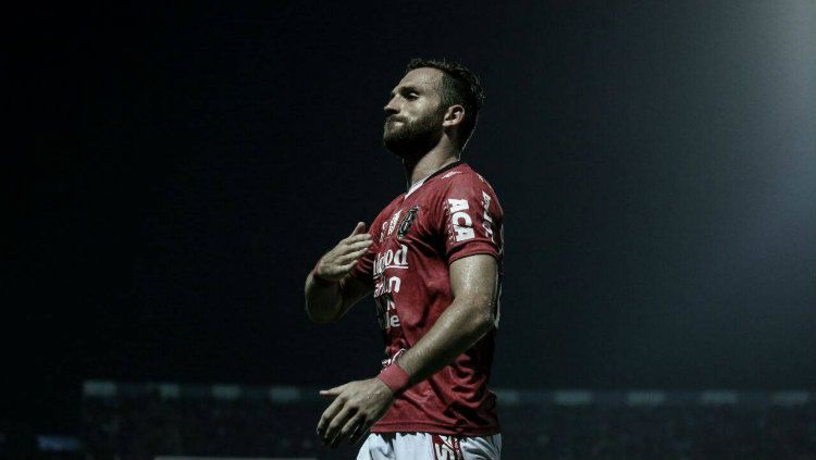 Striker Bali United, Ilija Spasojevic, tak mampu menunjukkan taringnya pada musim ini.  Copyright: © baliutd.com