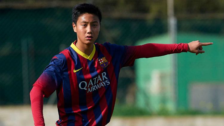 Pemain Korea Selatan U-23 Paik Seing-ho, yang pernah bermain di akademi Barcelona. Copyright: © Getty Image