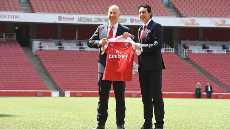 Unai Emery, pelatih Arsenal. Copyright: © Getty Image