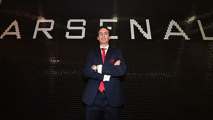 Unai Emery, pelatih Arsenal. Copyright: © Getty Image