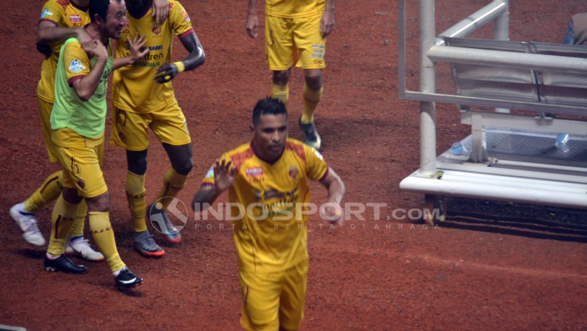 Pemain Sriwijaya FC, Alberto Gonçalves. Copyright: © Muhammad Effendi/Indosport.com