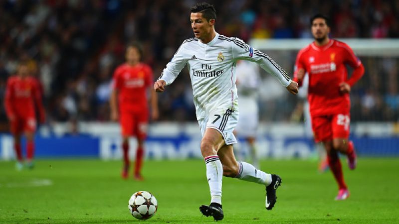 Cristiano Ronaldo saat melawan Liverpool. Copyright: © Getty Image
